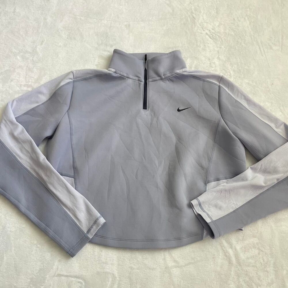 nike cropped quarterzip size large